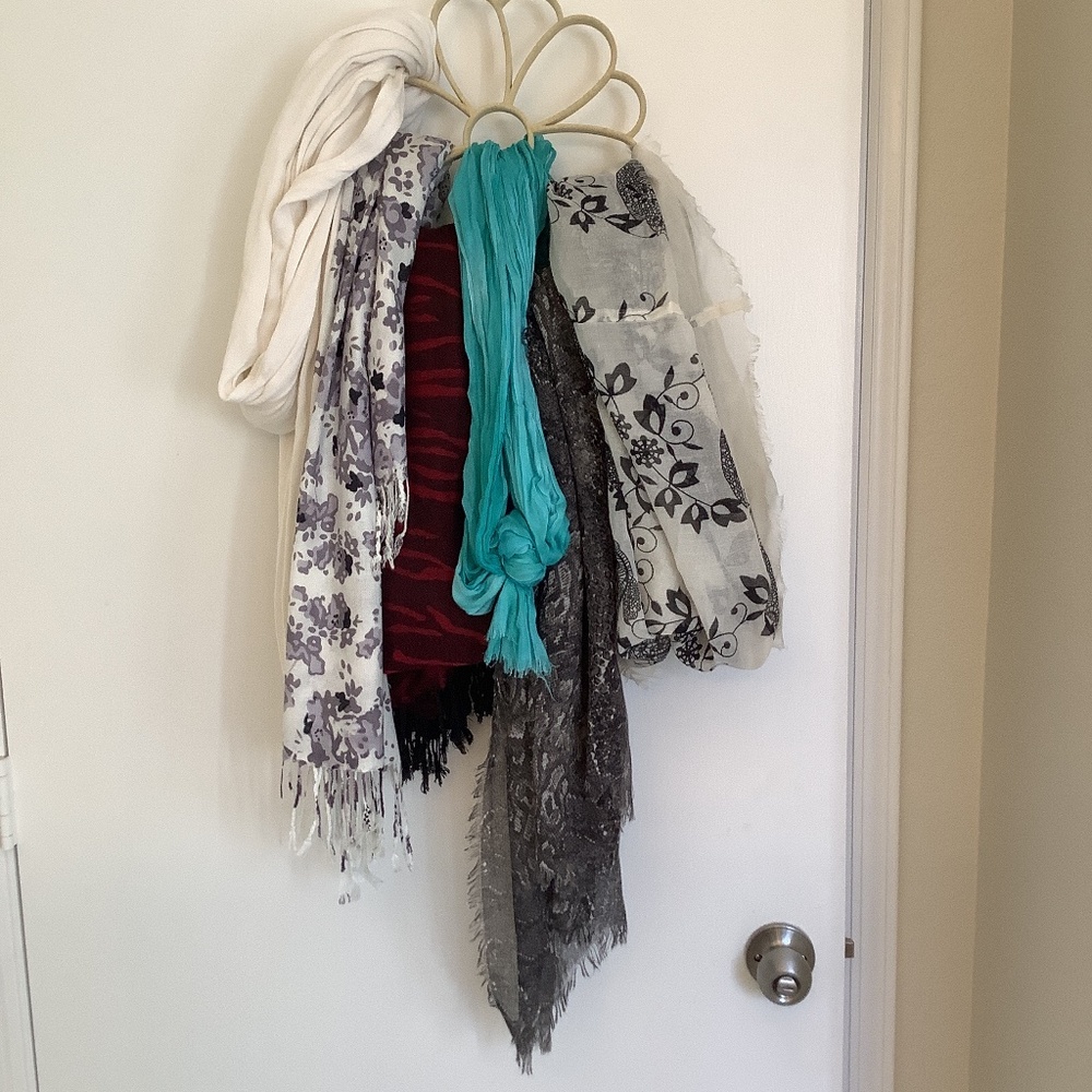 Neck scarves, hanger